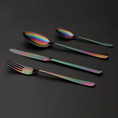 Herdmar Комплект прибори за хранене OSLO- 36 части - Rainbow / дъга / - PVD покритие (-082-3036-0117-190-0073)