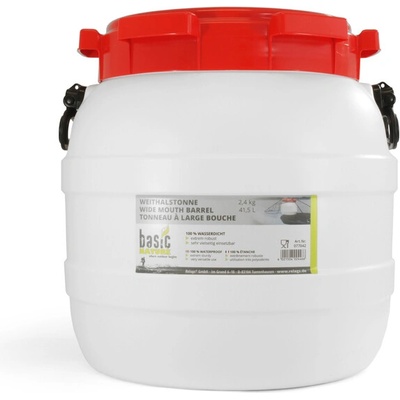 BasicNature Барел с широко гърло, бял 41, 5 л (077042)