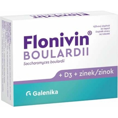 Flonivin BOULARDII kapsúl Saccharomyces boulardii + vitamín D3 + zinok 60 ks