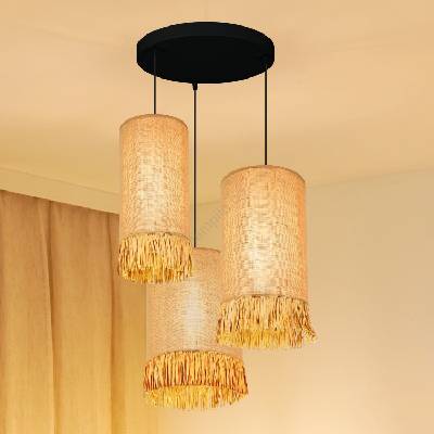 - Полилей WINNETOU TUBES 3xE27/15W/230V кафяв/черен (BG1209)