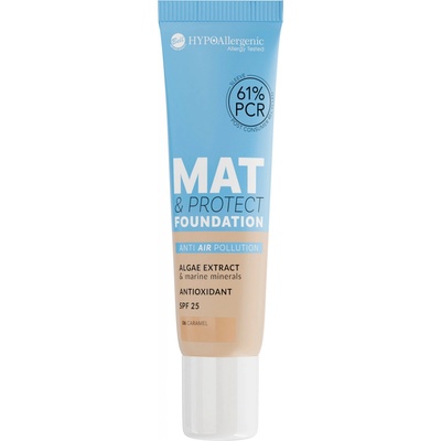 Bell Hypoallergenic Mat & Protect dlhotrvajúci zmatňujúci make-up SPF25 06 Caramel 30 g