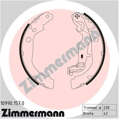 ZIMMERMANN Sada brzdových čeľustí 109901570