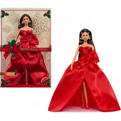 Mattel Barbie Signature vianočná zberateľská bábika 2026 v červených šatách