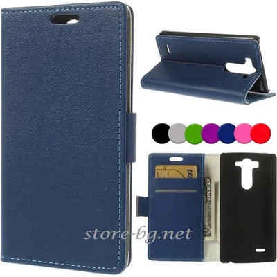 LG G3 S mini Magnetic Wallet Кожен Калъф + Протектор