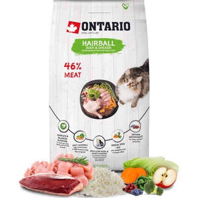 Ontario Cat Hairball kačka a kura 2 kg