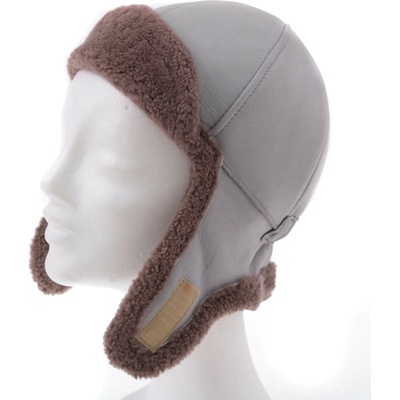 Splus Dětská kožešinová ušanka z ovčiny DU11 světle modrý napalan