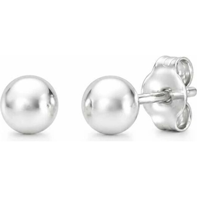 Šperky Nina Stříbrné náušnice Čistá kapka kuličky 925/1000 (6 mm) ns ag h 274