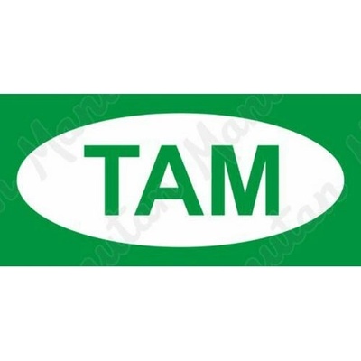 TAM, samolepka 90 x 50 x 0,1 mm