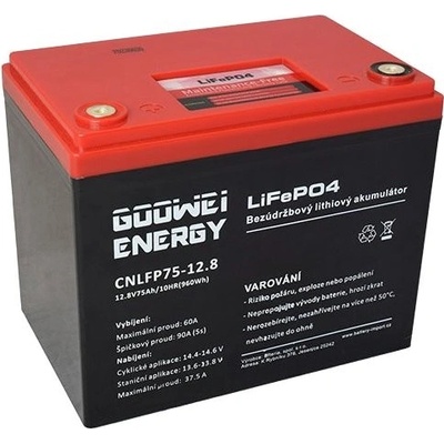 GOOWEI ENERGY 75Ah 12.8V CNLFP75-12.8