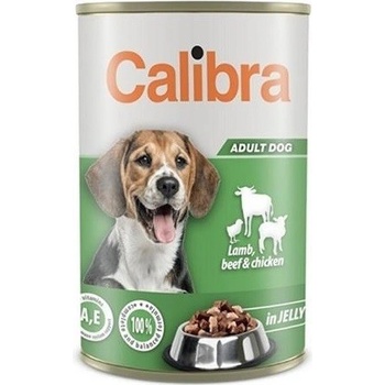 Calibra dog Adult Jahňa & hovädzie & kura v želé 1,24 kg