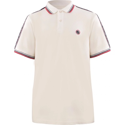 Pretty Green Блуза с яка Pretty Green Men's Eclipse Tape Short-Sleeve Polo Shirt - White