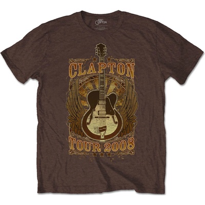 Eric Clapton tričko Tour 2008 hnedé