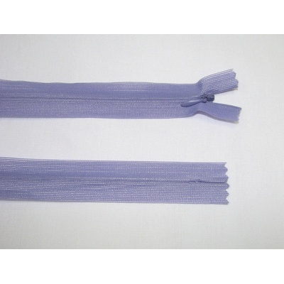 Zips krytý 3mm fialový nedeliteľný 40cm dederon