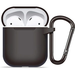 Blueo Калъф за AirPods 1 - течен силиконов защитен калъф - черен