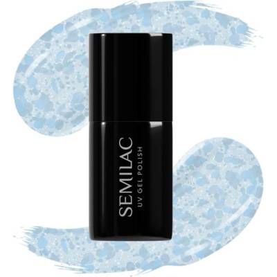 Semilac UV Hybrid Crushed_ICE gelový lak na nehty s použitím UV/LED lampy odstín 493 Bubble Gum 7 ml