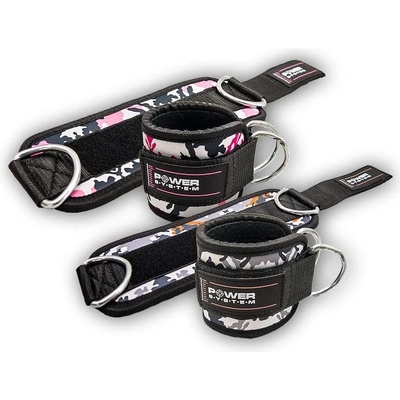 Power System Ankle Straps Camo ružový PS-3470