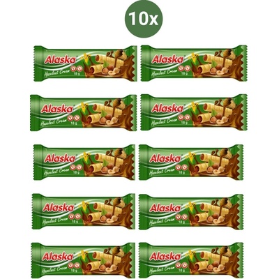 Alaska Kukuričné trubičky lískový oříšek 10 x 18 g