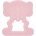 BabyJem Бебешка гризалка BabyJem - Elephant, Pink (628)