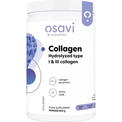 Osavi Collagen Hydrolyzed Peptides | Type I & III [600 грама] Неовкусен