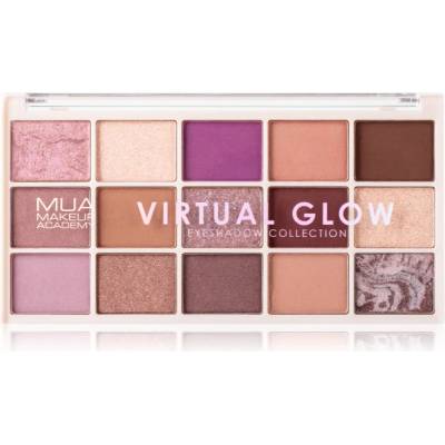 MUA Make Up Academy Professional 15 Shade Palette палитра сенки за очи цвят Virtual Glow 12 гр