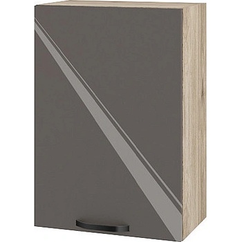 ИРИМ Горен кухненски шкаф Сити АРФ-Антрацит гланц-05-18 50 см