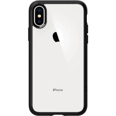 Spigen Ultra Hybrid Case - хибриден кейс с висока степен на защита за iPhone XS, iPhone X (черен-прозрачен)