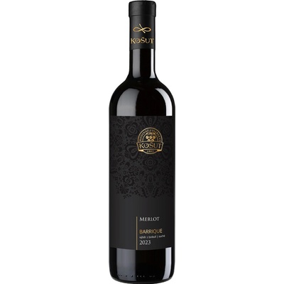 Rodinné vinařství Košut Merlot Barrique výběr z bobulí suché červené 2023 14,0% 0,75 l (holá láhev)