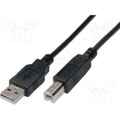 Digitus AK-300102-030-S USB 2.0, USB A vidlice, USB B vidlice, niklovaný, 3m, černý