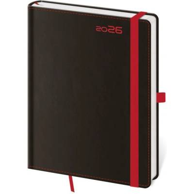 Helma A5 denný 2026 BLACK RED
