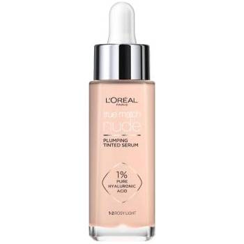 L'Oréal True Match Nude Plumping Tinted Serum тониращ серум с 1% хиалуронова киселина 30 ml нюанс 1-2 Rosy Light