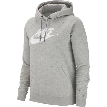 Nike Дамски суичър Nike Sportswear Essential Fleece Pullover Hoodie Womens - Grey Hth/ Whi