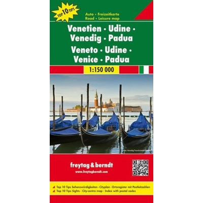 Venetien-Udine-Venedig-Padua Benátsko,Udine,Benátky,Padova 1:150T automapa