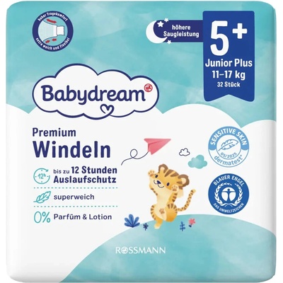 Babydream Premium Junior 11–17 kg 5+ 32 ks