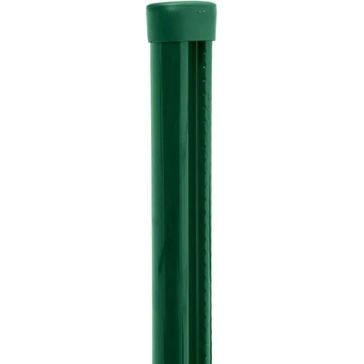 Sloupek kulatý Ø 48 mm, výška 170 cm PVC zelený 6005 s mont. lištou PILCLIP