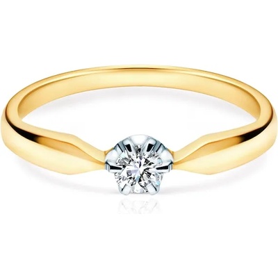 SAVICKI Годежен пръстен savicki: двуцветно злато, диамант