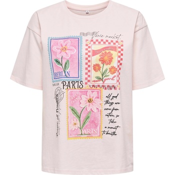 ONLY Тениска onlmaya flower s/s tee box jrs