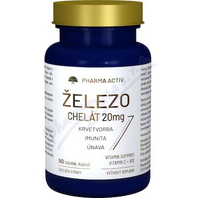 Pharma Activ Czech Železo chelát 20mg 90 tabliet