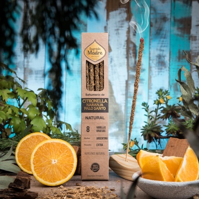 Safrada Madre živicové vydymovacie tyčinky Citronela Pomaranč Palo Santo 1 ks
