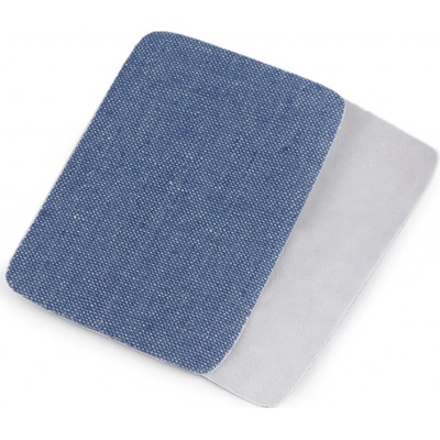 Stoklasa Klasická nažehlovací záplata modrá jeans RIFLOVÁ, textilní bavlněná 740371/2, jednobarevná modrá jeans, 5,3x7,9cm, 10 kusů v balení – Hledejceny.cz