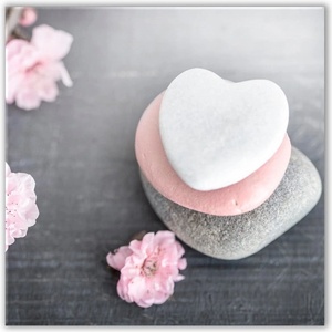 Styler Снимка Glasspik Сърцевиден камък, 30 x 30 cm Spa & Zen - Styler (GL-01512)