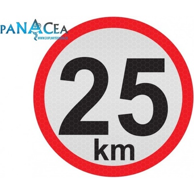 Samolepka reflexná - Obmedzená rýchlosť 25 (C5)