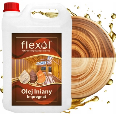 Lněný olejový impregnát na dřevo Flexol 4 l, slámová barva