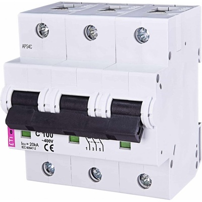 ETI Автоматичен прекъсвач 3p C 100A 20kA (2135732)