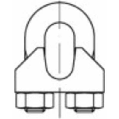 káblová svorka 6.5 mm M5 ocel glavanizované zinkom TOOLCRAFT 112508 100 ks