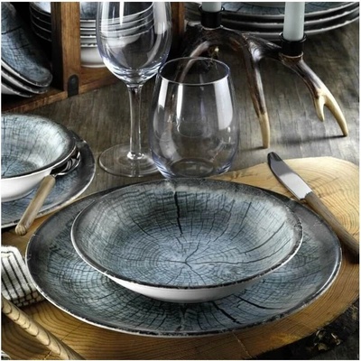 Asir Jídelní sada modrá porcelán 710KTP3804 18 ks