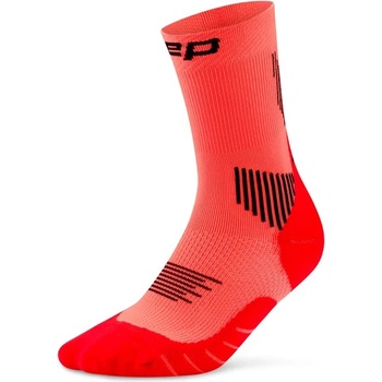 CEP Мъжки чорапи за бягане CEP Run Socks Mid Cut 5.0 Running socks - Neon Coral - размер V (201-9122-0913)