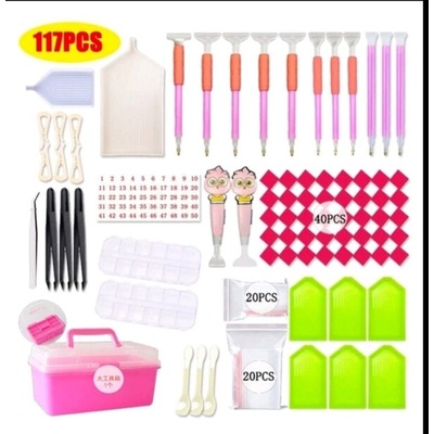 117 броя аксесоари за диамантен гоблен