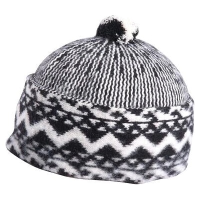 Adolf Nytra Vlněná čepice zmijovka černo bílá – Zboží Dáma