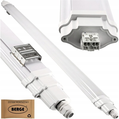 Svietidlo Berge 36 W LED 6600 lm hermetické biele 120 cm