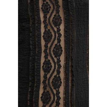 Charo Ruiz Ibiza Рокля Charo Ruiz Ibiza Ila в черно дълга със стандартна кройка 255614 (255614)